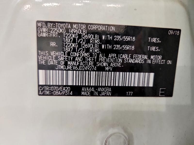 2018 TOYOTA RAV4 HV LIMITED 13