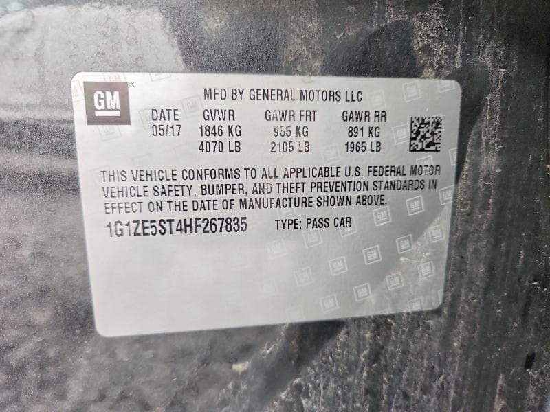 2017 CHEVROLET MALIBU LT 12