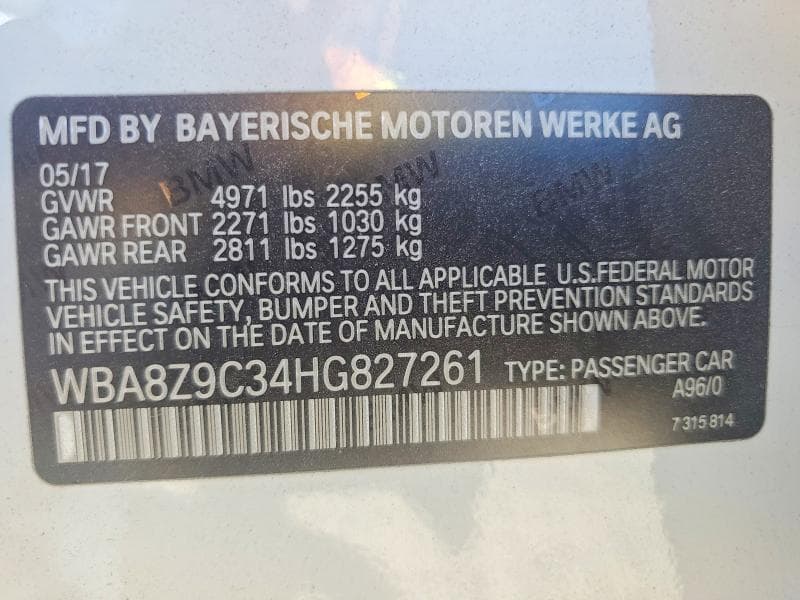 2017 BMW 330 XIGT 12