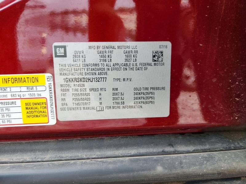 2017 GMC ACADIA LIMITED SLT-2 13