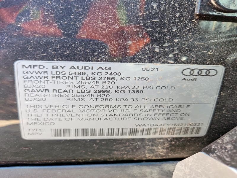 2021 AUDI Q5 PREMIUM PLUS 13