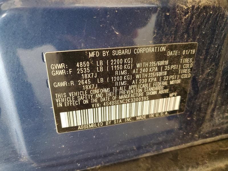 2019 SUBARU OUTBACK 3.6R LIMITED 13