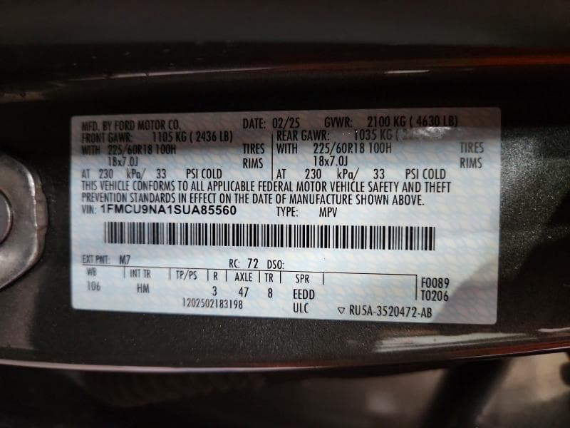 2025 FORD ESCAPE ST LINE SELECT 13