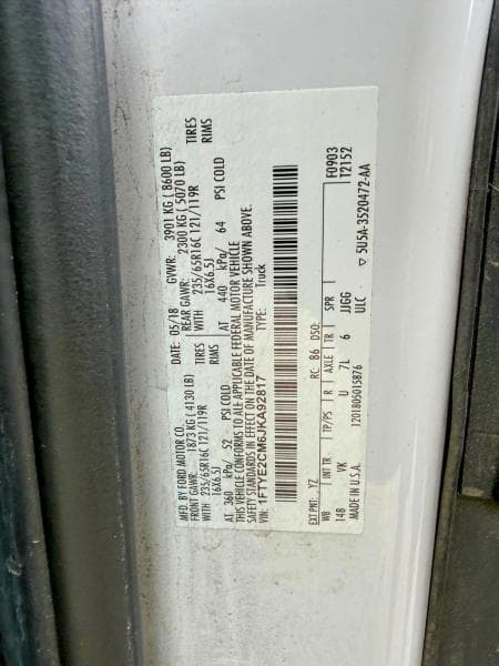 2018 FORD TRANSIT T-150 10
