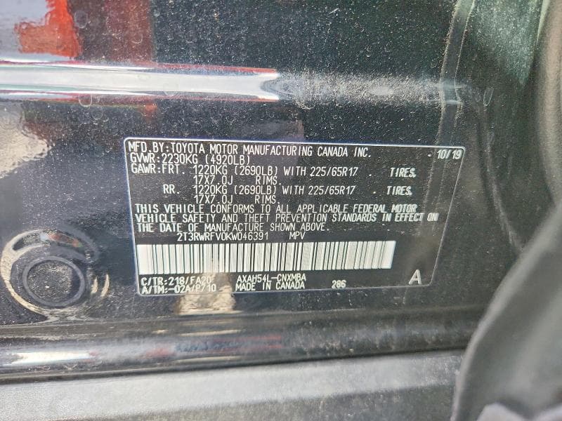 2019 TOYOTA RAV4 HYBRID XLE 13
