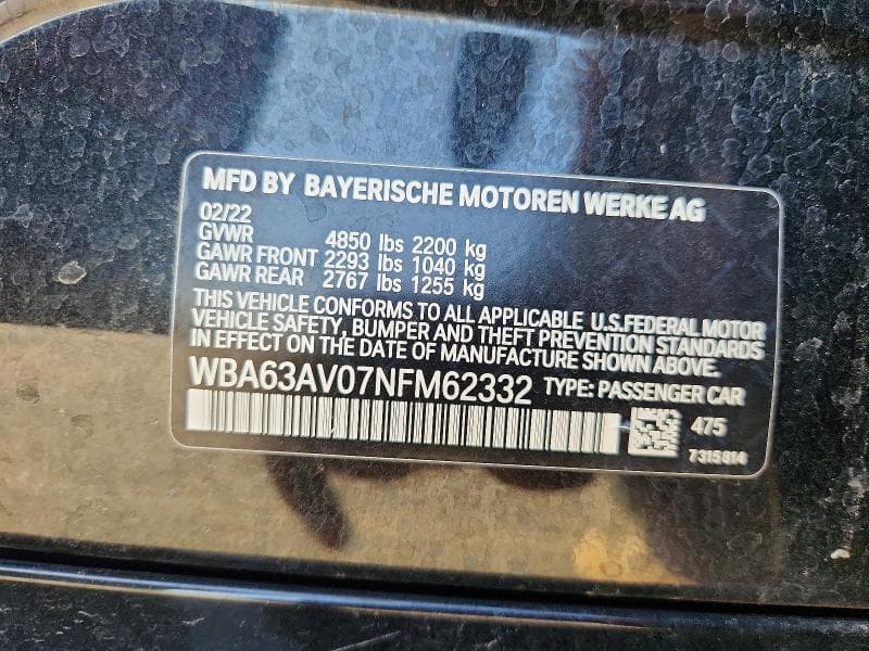 2022 BMW 430I GRAN COUPE 12