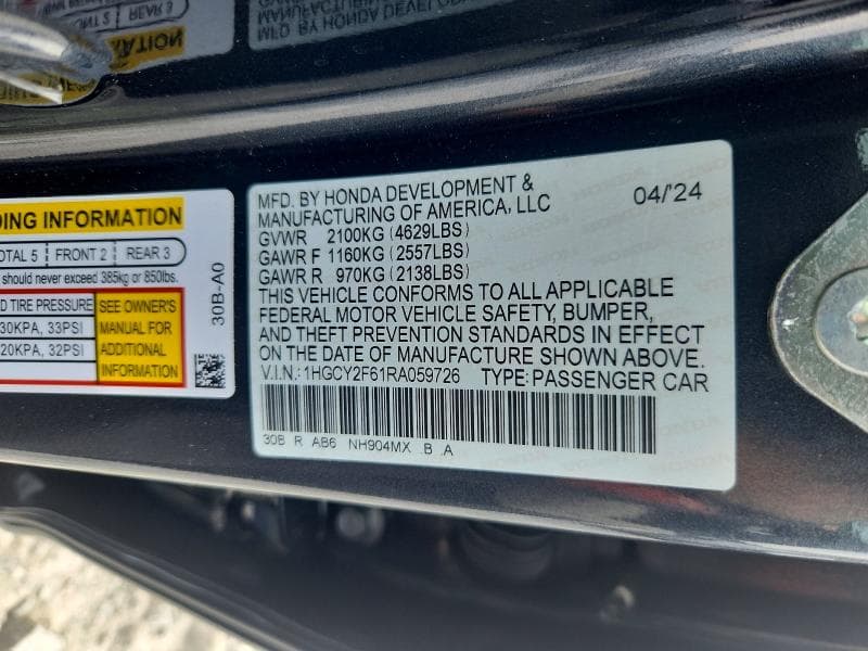 2024 HONDA ACCORD HYBRID EXL 12