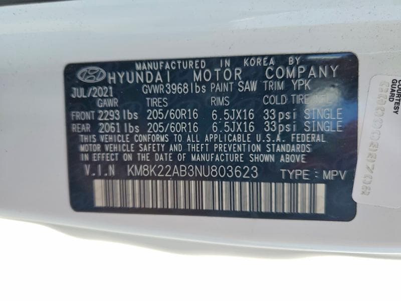2022 HYUNDAI KONA SE 13