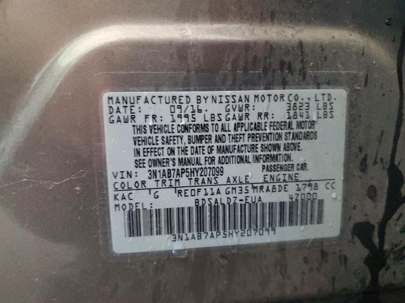 2017 NISSAN SENTRA SV 12