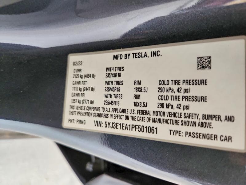 2023 TESLA MODEL 3 12