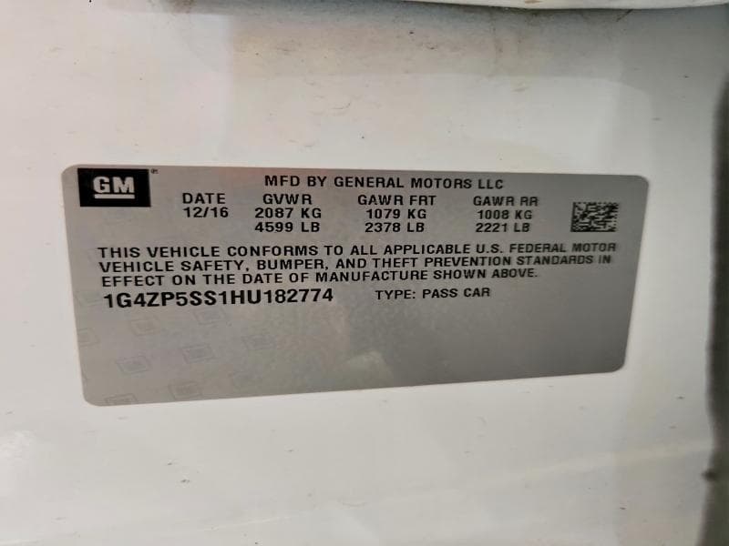 2017 BUICK LACROSSE ESSENCE 12
