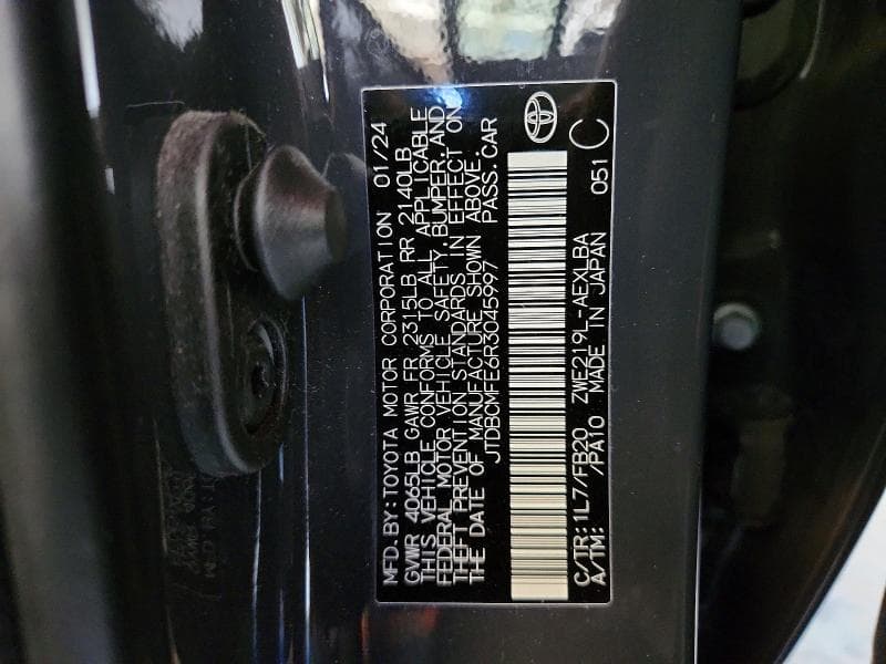 2024 TOYOTA COROLLA HYBRID LE 12