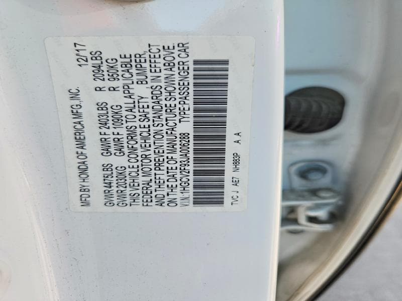 2018 HONDA ACCORD TOURING 12