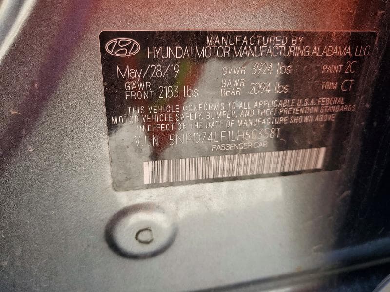 2020 HYUNDAI ELANTRA SE 12