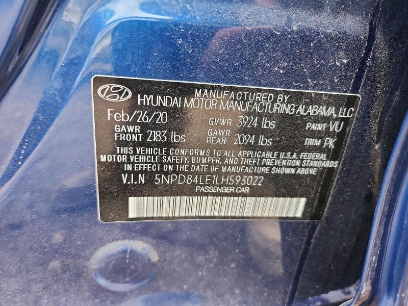 2020 HYUNDAI ELANTRA SEL 12