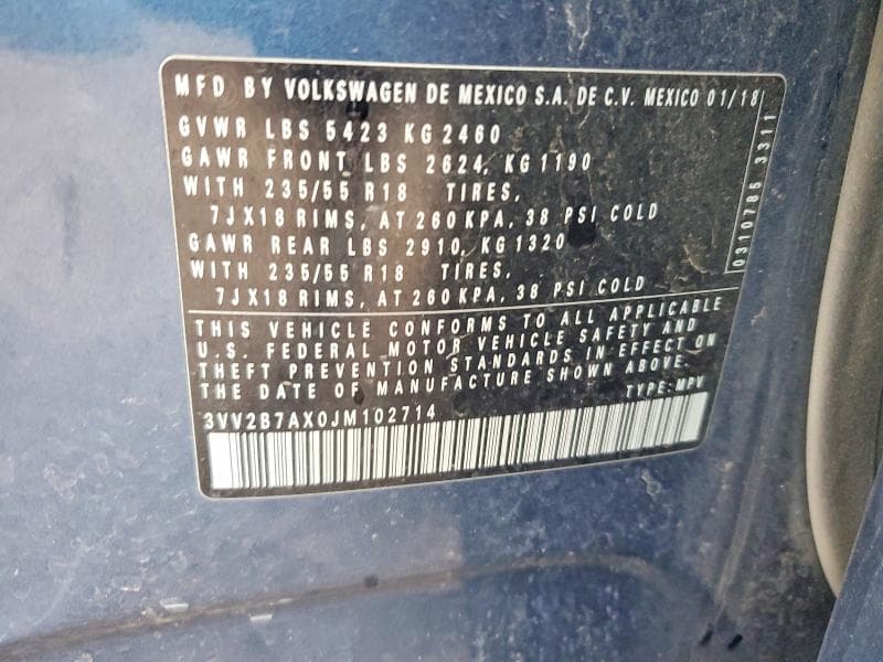 2018 VOLKSWAGEN TIGUAN SE 13