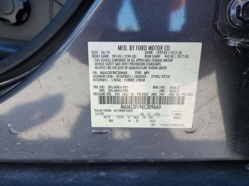 2019 FORD ECOSPORT S 13