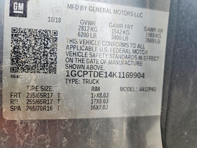 2019 CHEVROLET COLORADO Z71 12