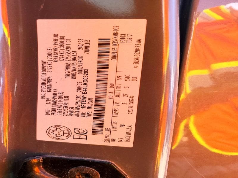 2020 FORD F150 SUPERCREW 12