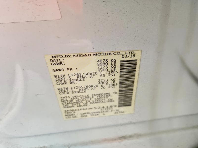 2018 NISSAN TITAN XD SL 12
