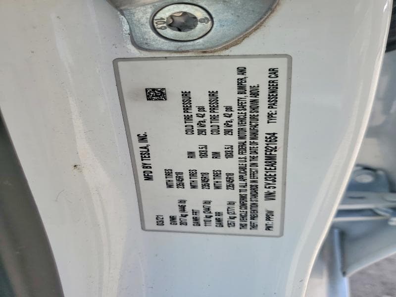 2021 TESLA MODEL 3 12
