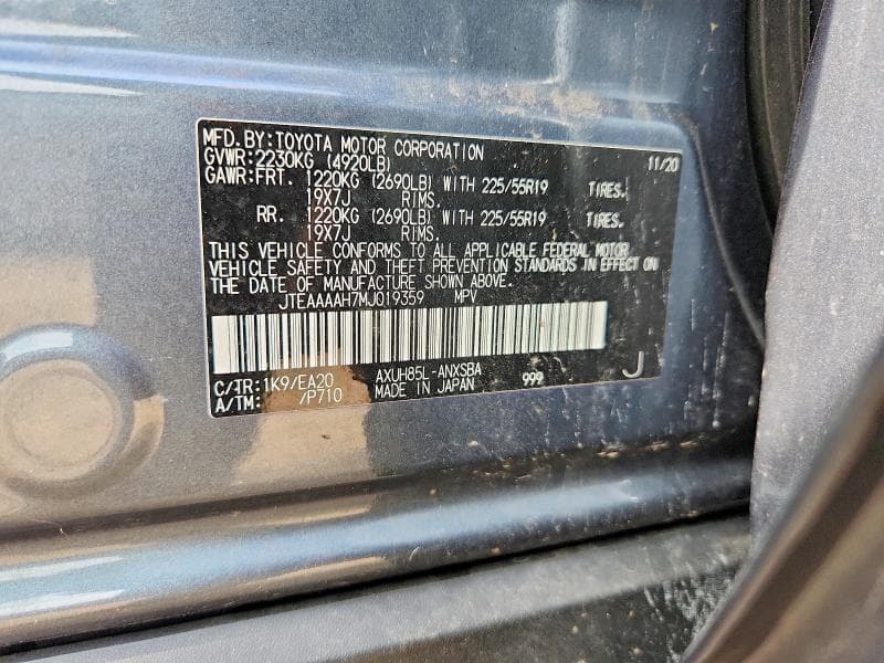 2021 TOYOTA VENZA LIMITED 12