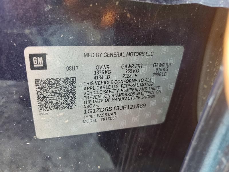 2018 CHEVROLET MALIBU LT 12