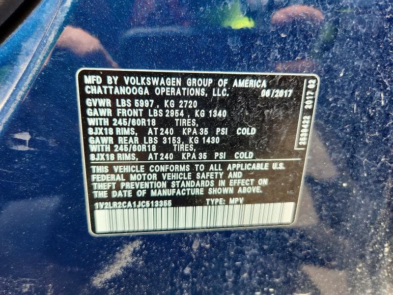 2018 VOLKSWAGEN ATLAS SE 13