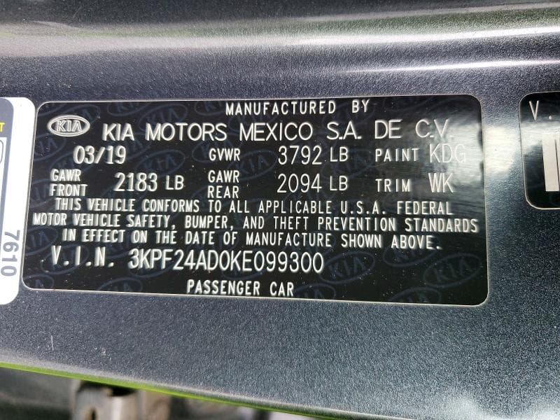 2019 KIA FORTE LXS 12