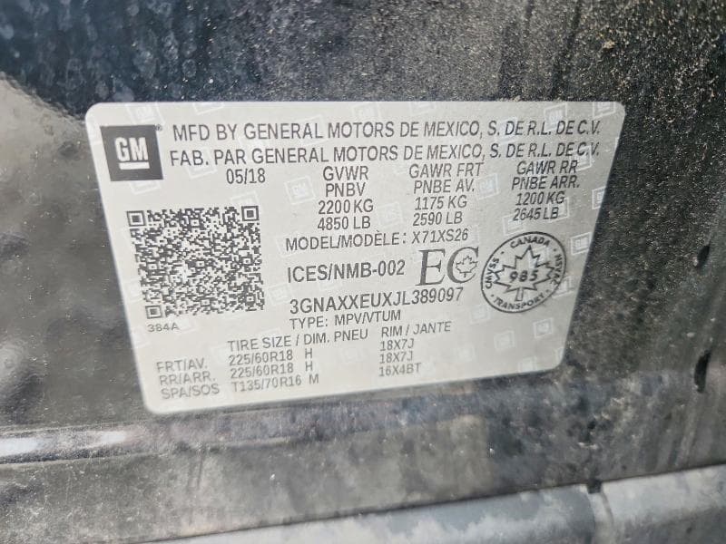 2018 CHEVROLET EQUINOX PREMIER 12