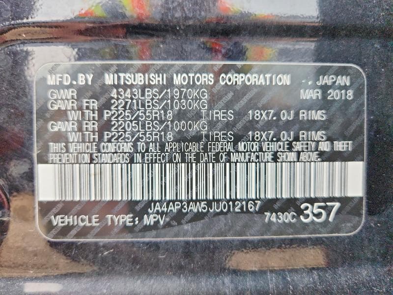 2018 MITSUBISHI OUTLANDER SPORT ES 13