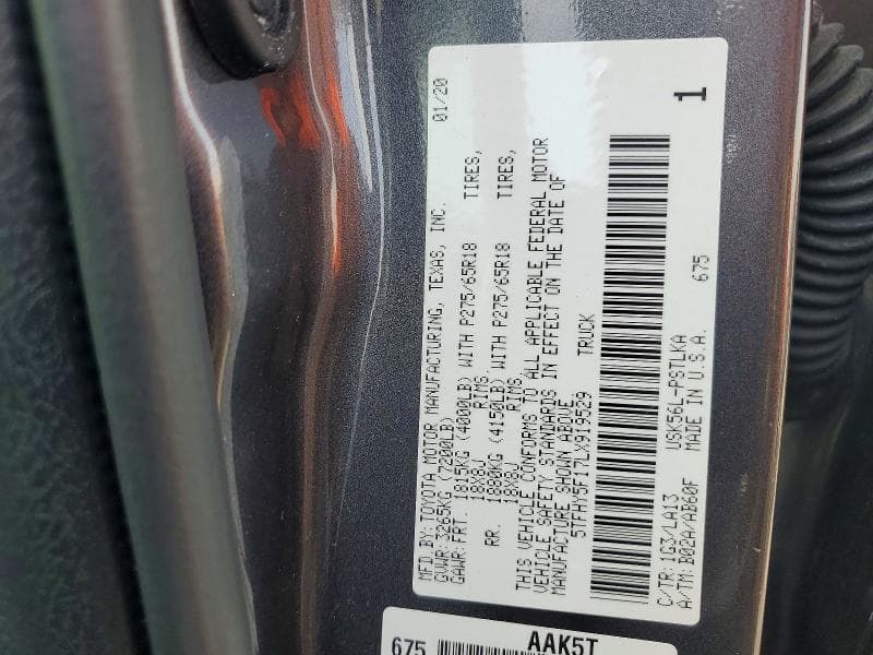 2020 TOYOTA TUNDRA CREWMAX LIMITED 12
