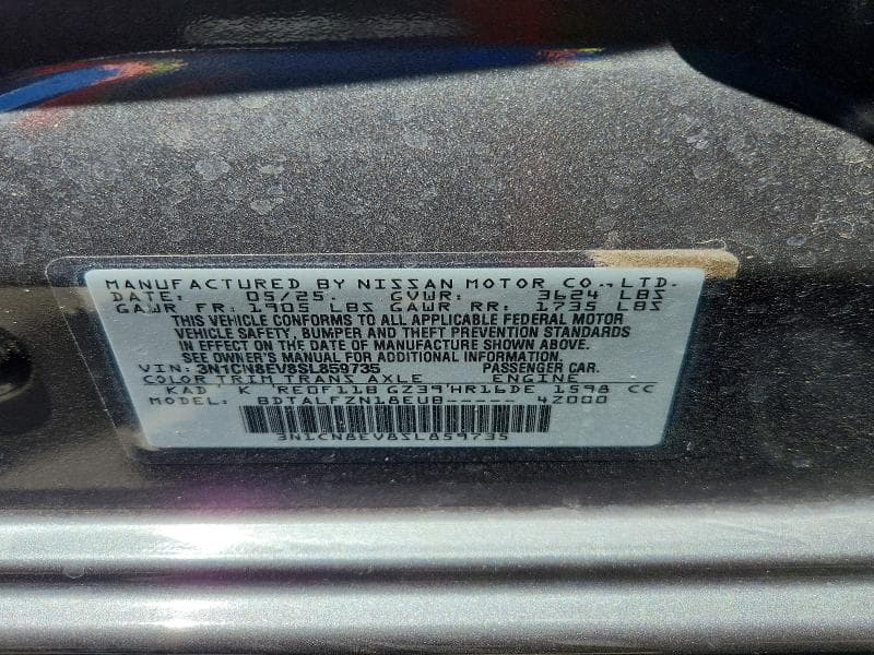 2025 NISSAN VERSA SV 12