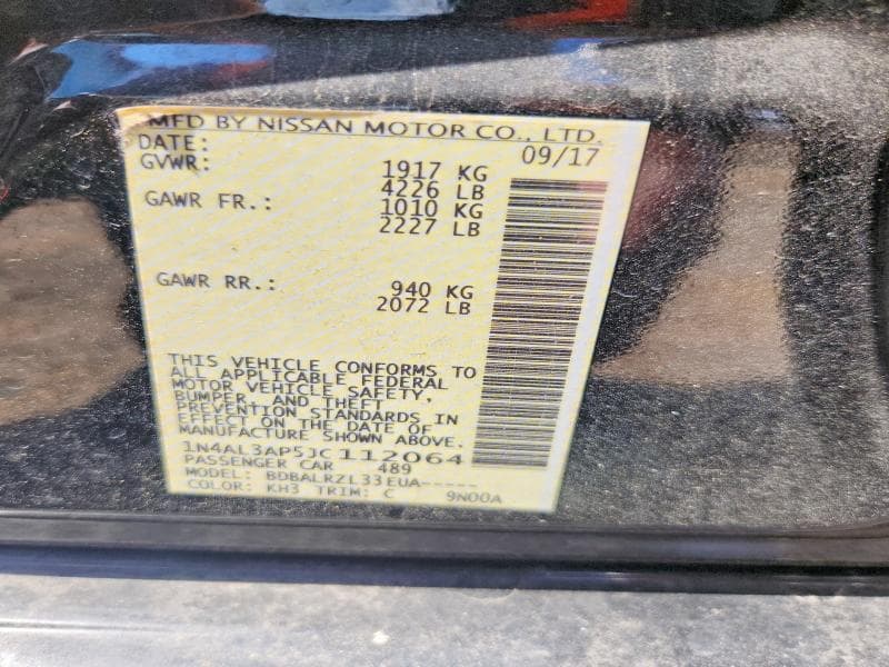 2018 NISSAN ALTIMA 2.5 SL 12