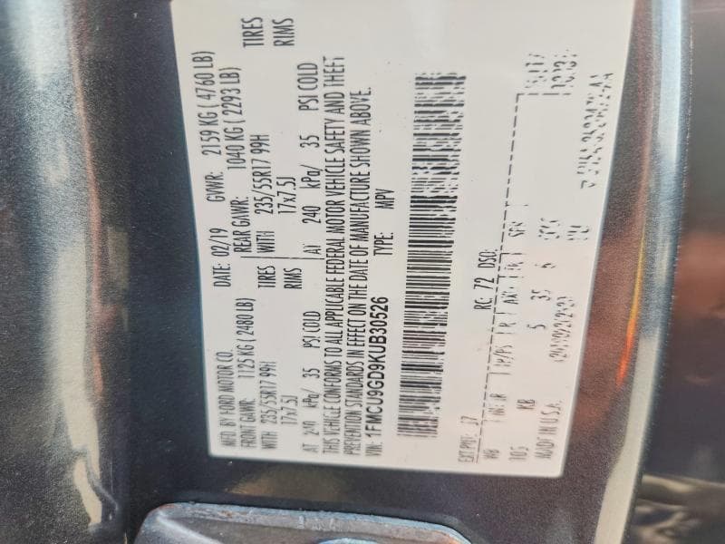 2019 FORD ESCAPE SE 13