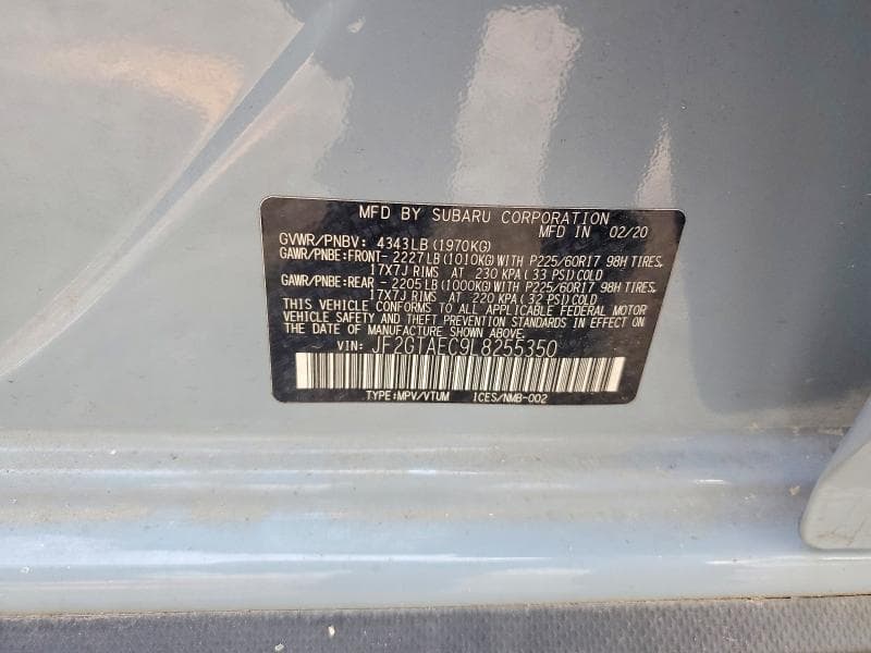 2020 SUBARU CROSSTREK PREMIUM 14
