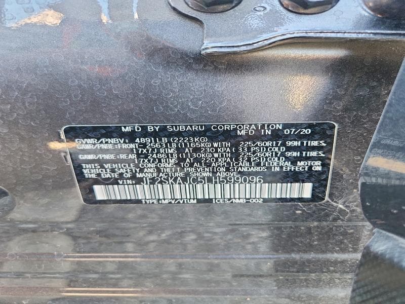 2020 SUBARU FORESTER PREMIUM 12
