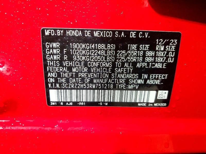 2024 HONDA HR-V SPORT 13