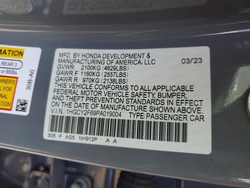 2023 HONDA ACCORD HYBRID EXL 13