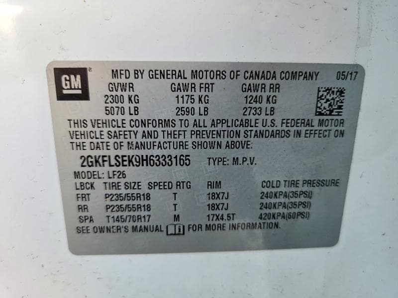 2017 GMC TERRAIN SLE 13