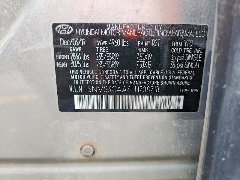 2020 HYUNDAI SANTA FE SEL 2.0T 13