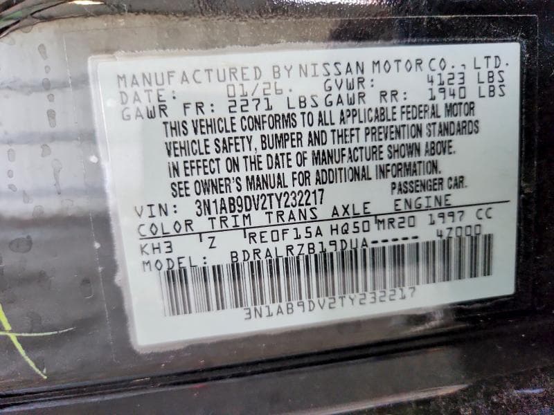 2026 NISSAN SENTRA SR 12