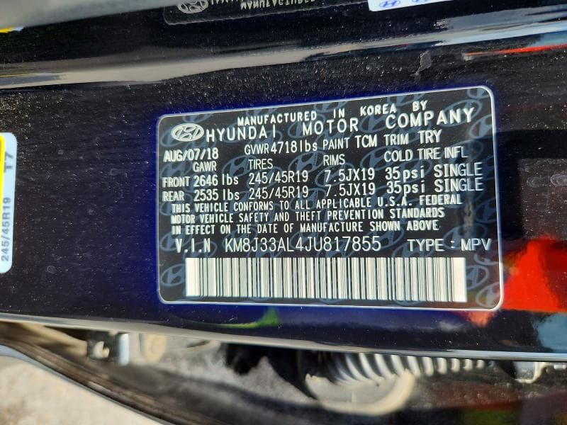 2018 HYUNDAI TUCSON SPORT 13