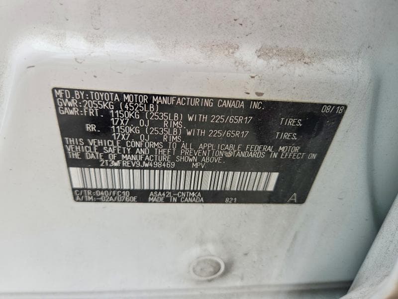 2018 TOYOTA RAV4 XLE 13