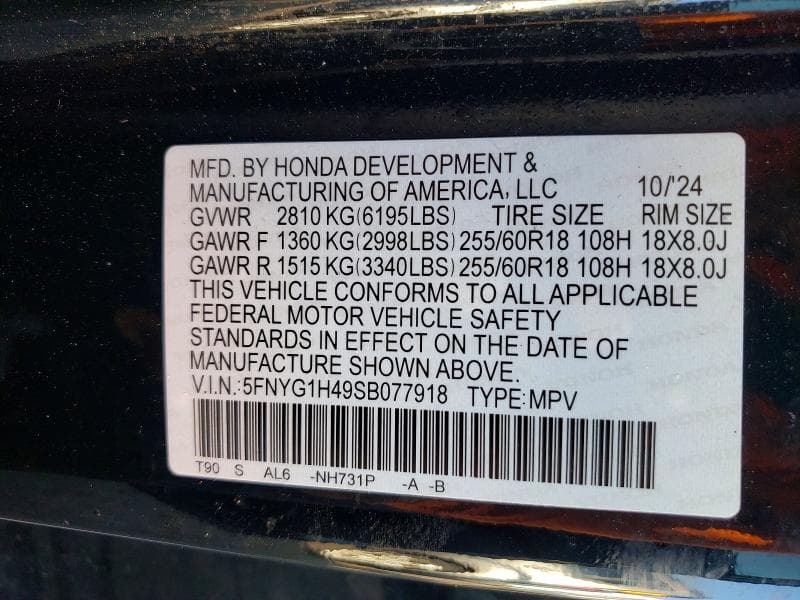 2025 HONDA PILOT EXL 13