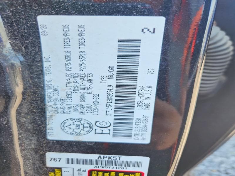 2021 TOYOTA TUNDRA SR 12