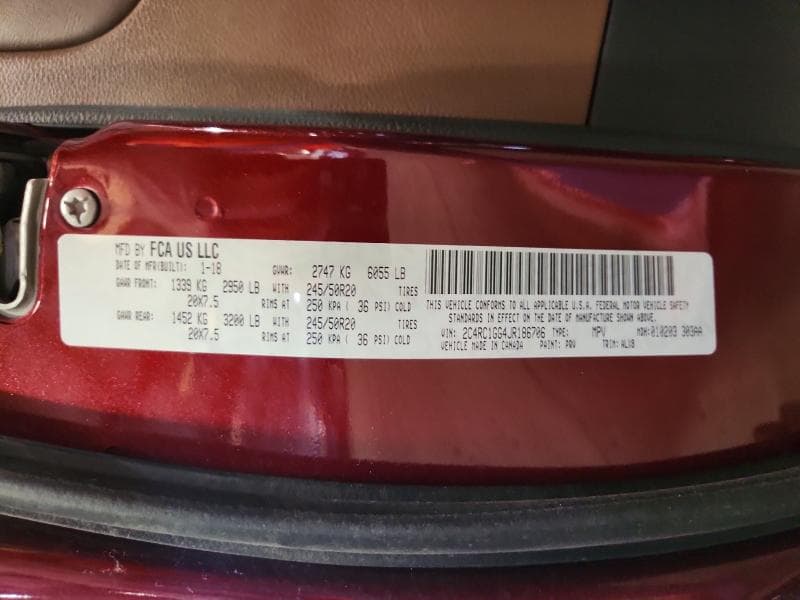 2018 CHRYSLER PACIFICA LIMITED 13