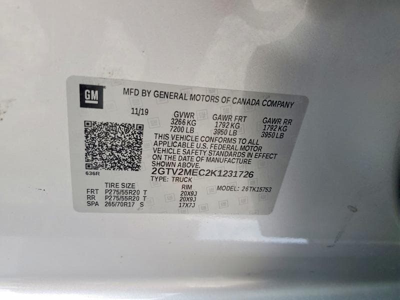 2019 GMC SIERRA LIMITED K1500 SLE 12