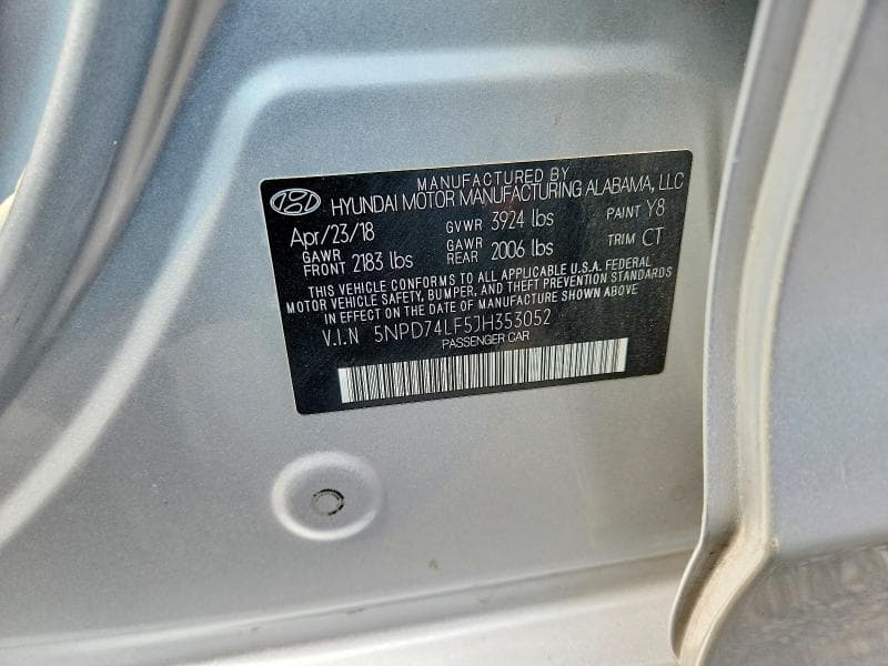 2018 HYUNDAI ELANTRA SE 12