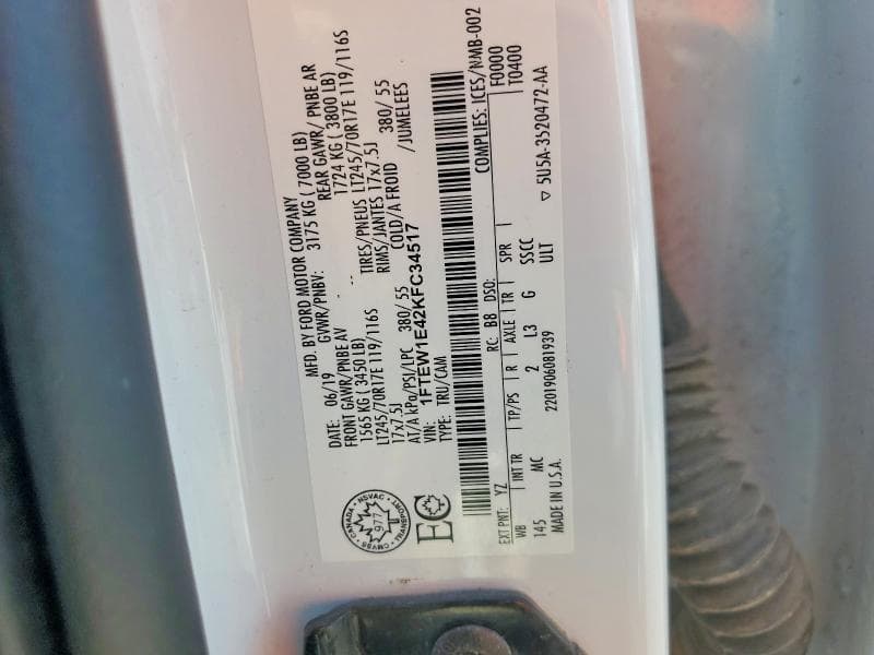 2019 FORD F150 SUPERCREW 12